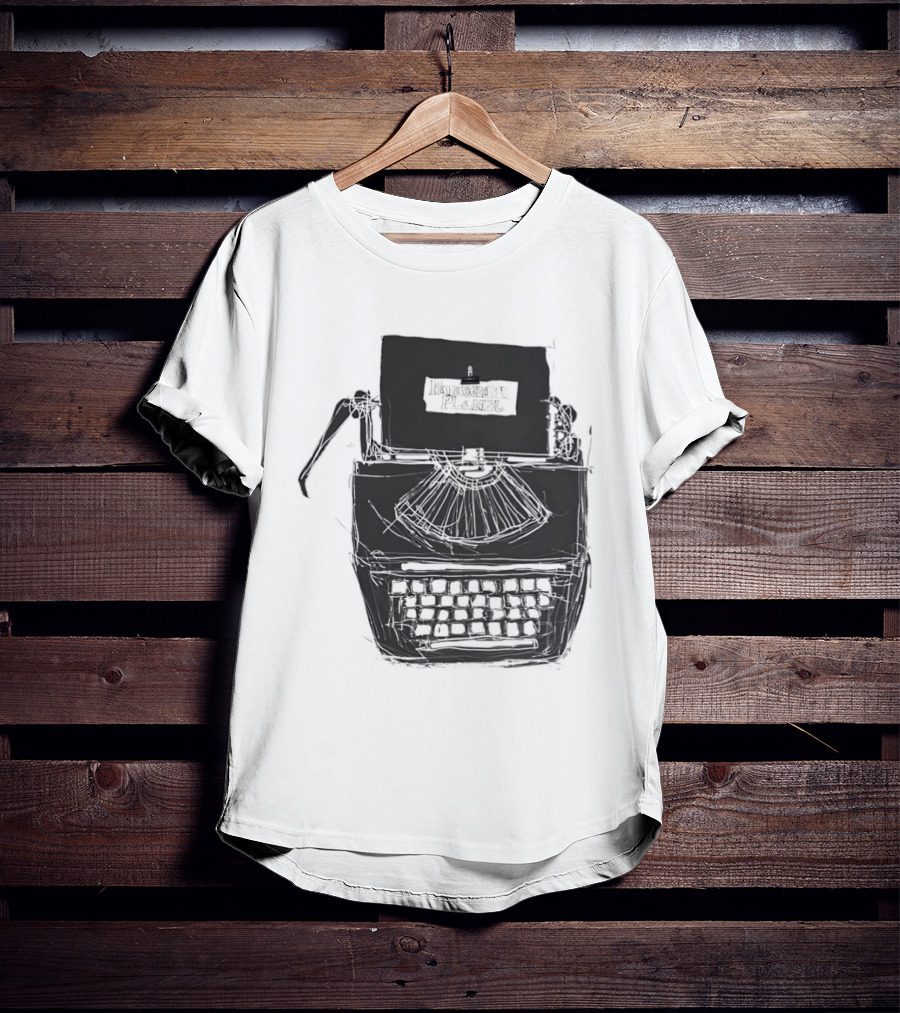 Typewriter Paragraph Planet Book Lovers Novelists Retro Writer Aesthetic T-Shirt