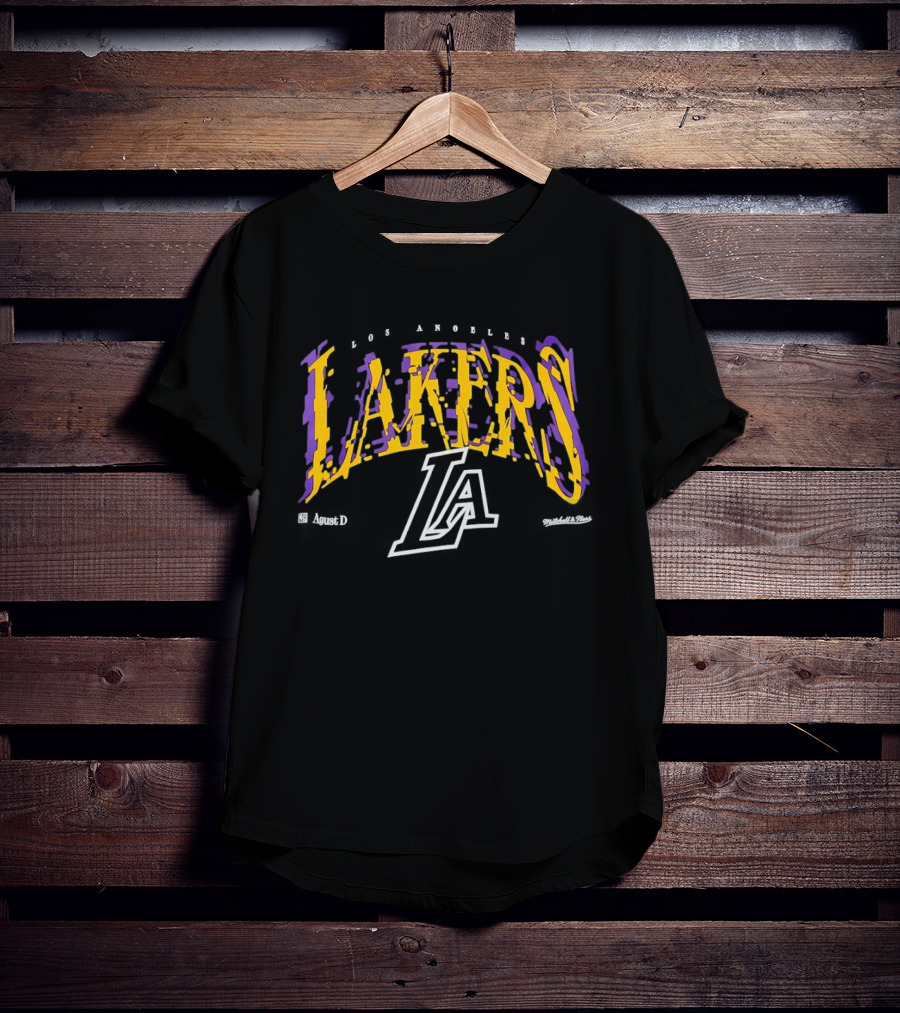 Los Angeles Lakers NBA Agust D Collaboration With Iconic Team Branding T-Shirt