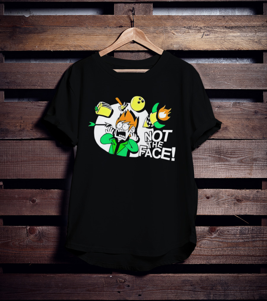 Eddsworld Not The Face Cartoon Humor Expression Colorful Characters T-Shirt