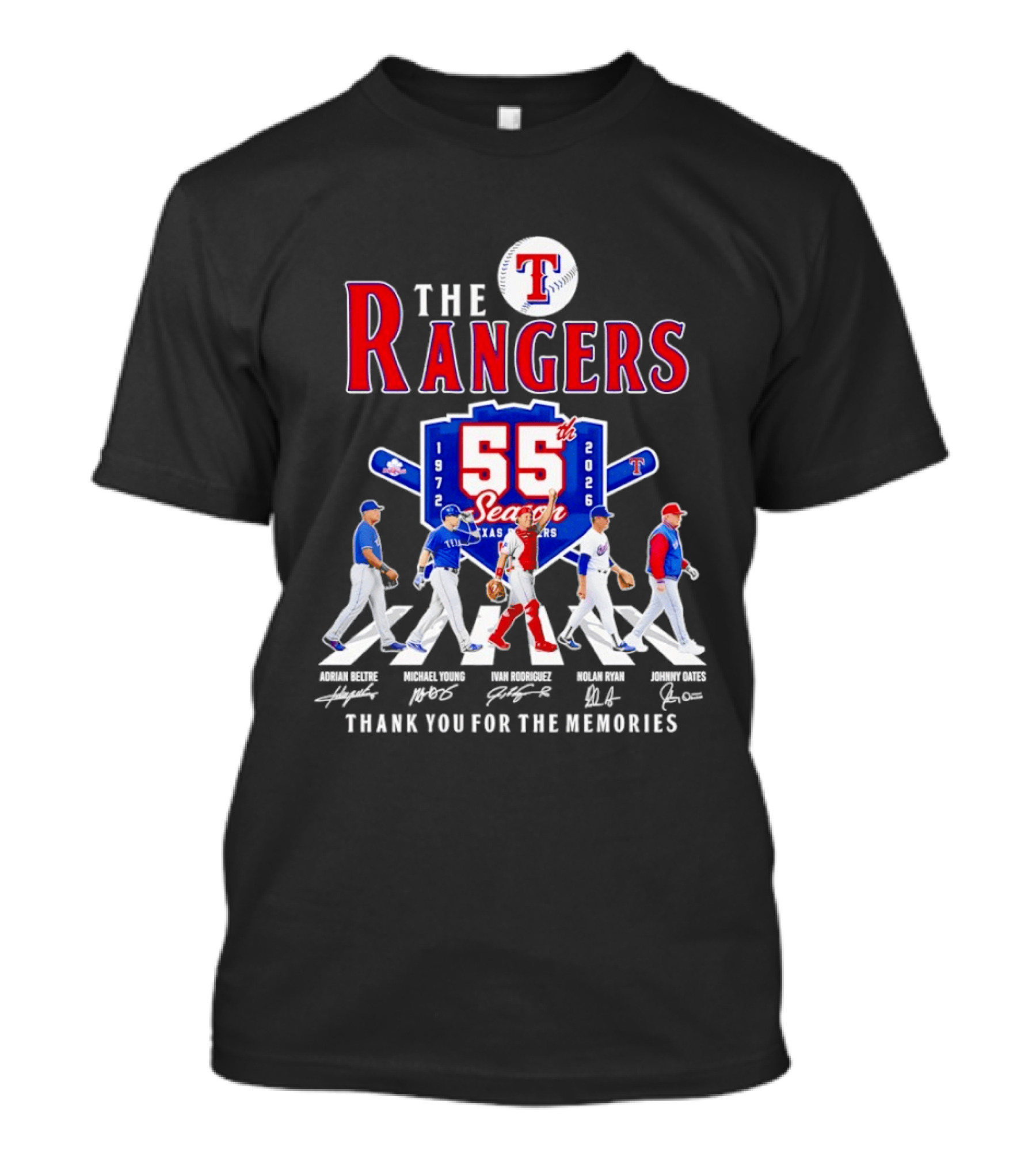 The Rangers 55th Season 1972 2026 Thank You For The Memories T-Shirt