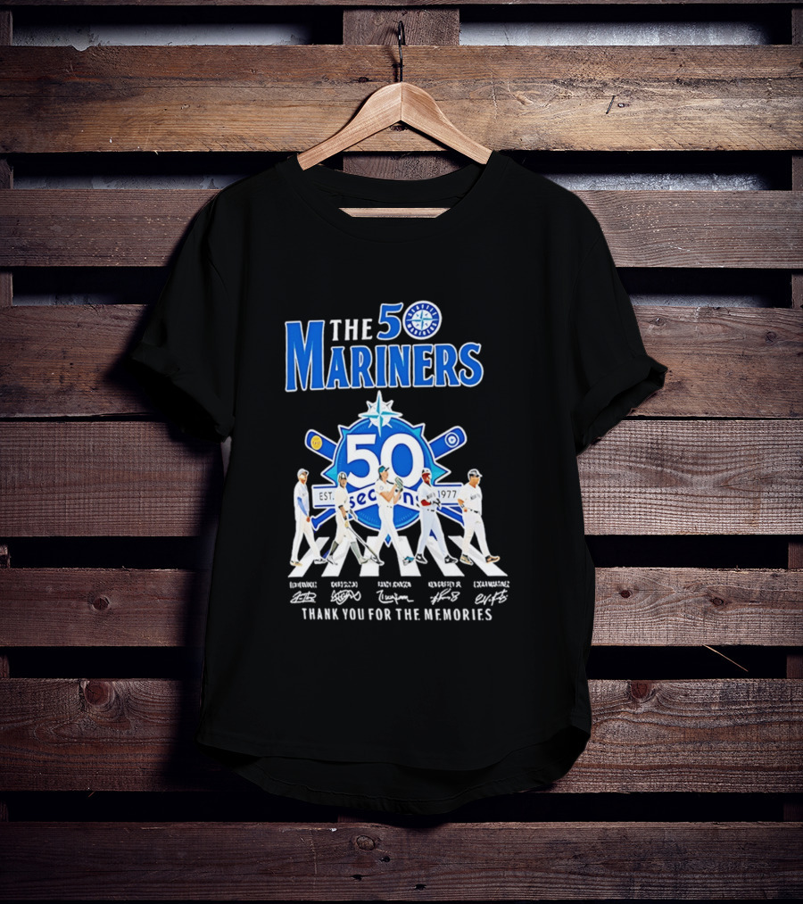 50 Seasons Seattle Mariners Thank You For The Memories 1977 2027 T-Shirt