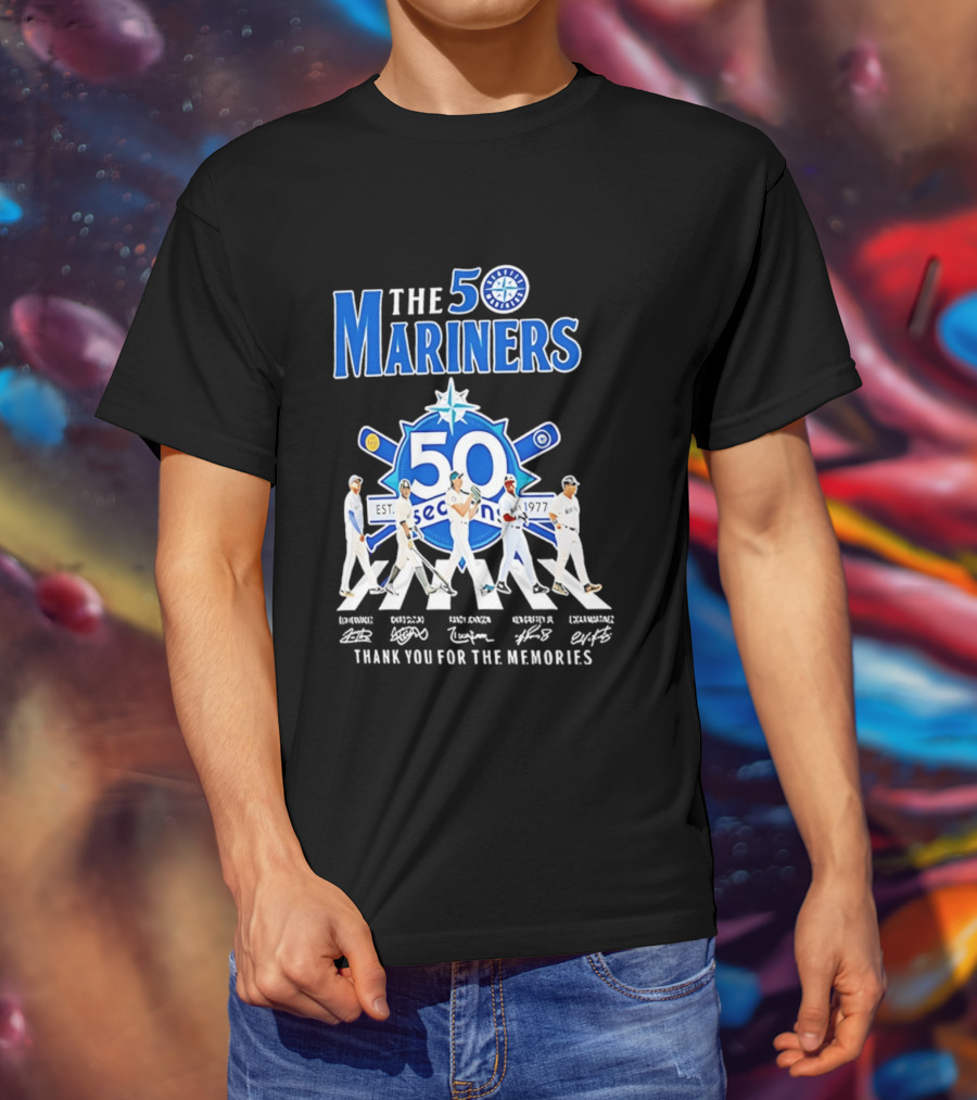 50 Seasons Seattle Mariners Thank You For The Memories 1977 2027 T-Shirt