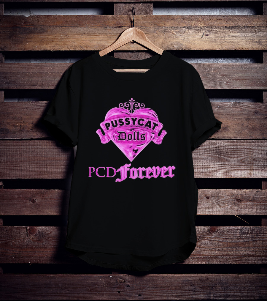 Pussycat Dolls PCD Forever Pink Heart T-Shirt