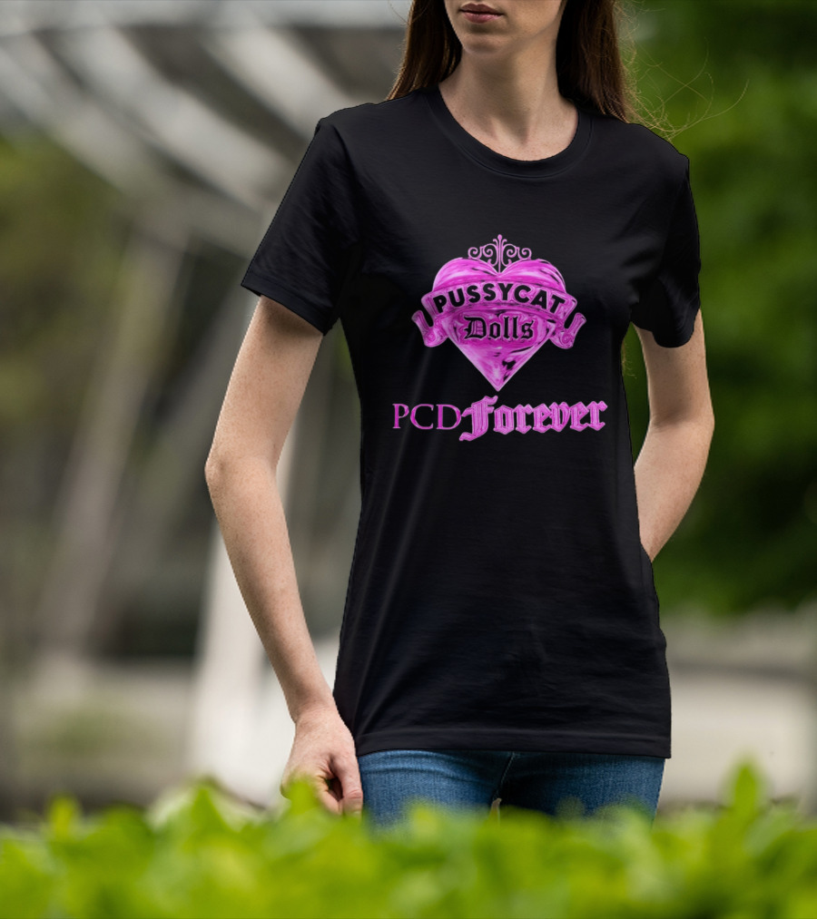 Pussycat Dolls PCD Forever Pink Heart T-Shirt