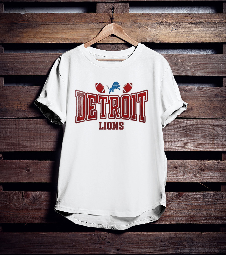 Detroit Lions My Heart Belongs Valentine's Day T-Shirt