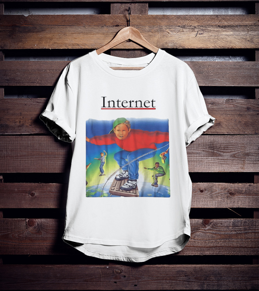Internet Surfing Kids Adventure On Keyboard Across Digital World T-Shirt