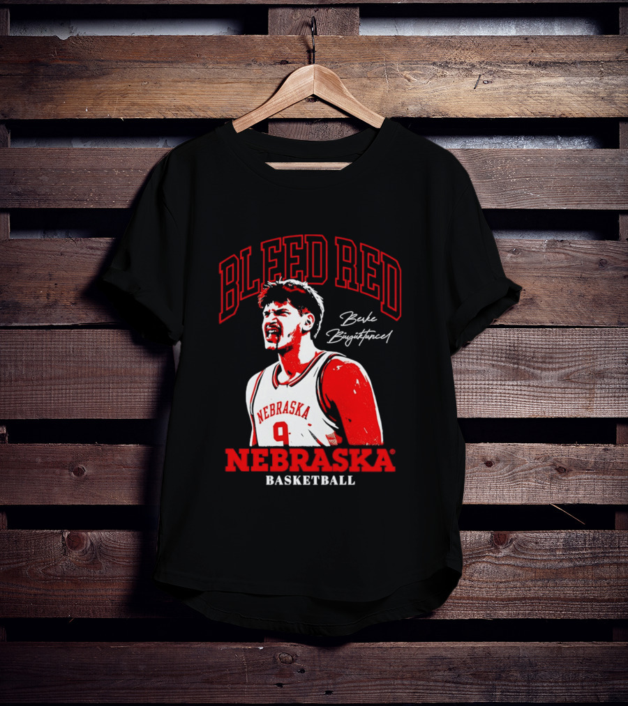Bleed Red Berke Buyuktuncel Nebraska Basketball T-Shirt