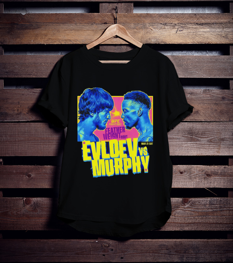 UFC Fight Night Featherweight Bout Evloev Vs Murphy 2026 Match Up T-Shirt