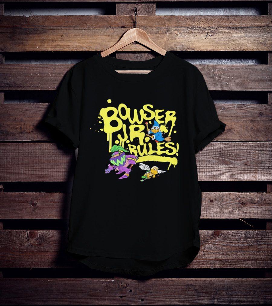 Bowser Jr Kamek And Paratroopa Bowser Jr Rules Mario Gaming Characters T-Shirt
