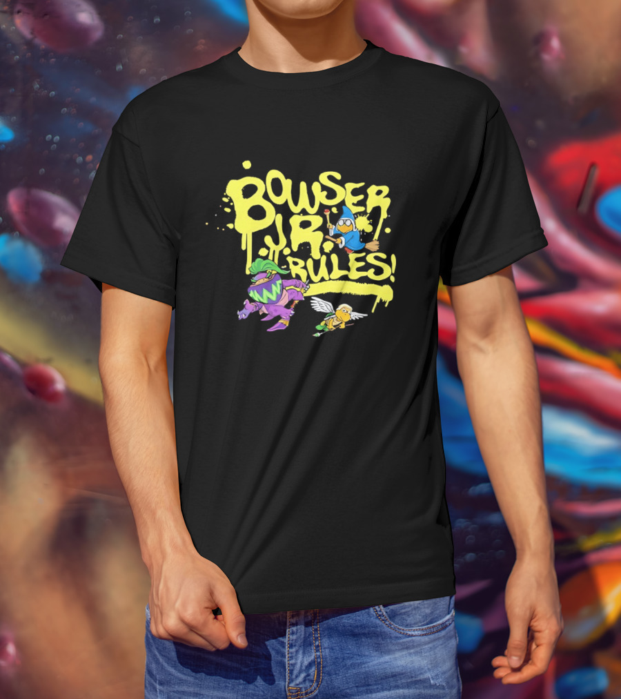 Bowser Jr Kamek And Paratroopa Bowser Jr Rules Mario Gaming Characters T-Shirt