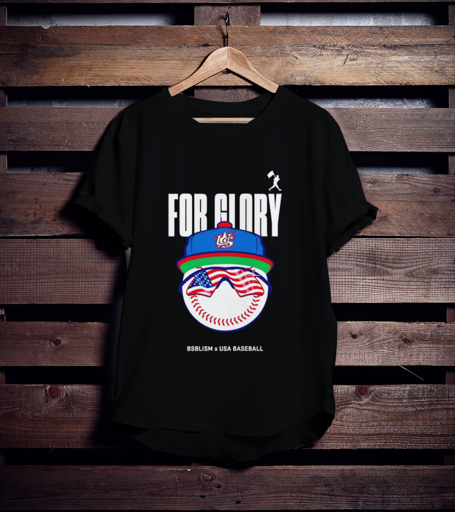 FOR GLORY Baseballism X USA Baseball American Flag Cap Sunglasses Baseball T-Shirt