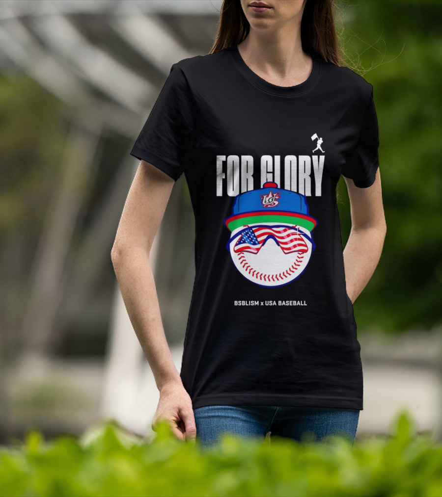FOR GLORY Baseballism X USA Baseball American Flag Cap Sunglasses Baseball T-Shirt