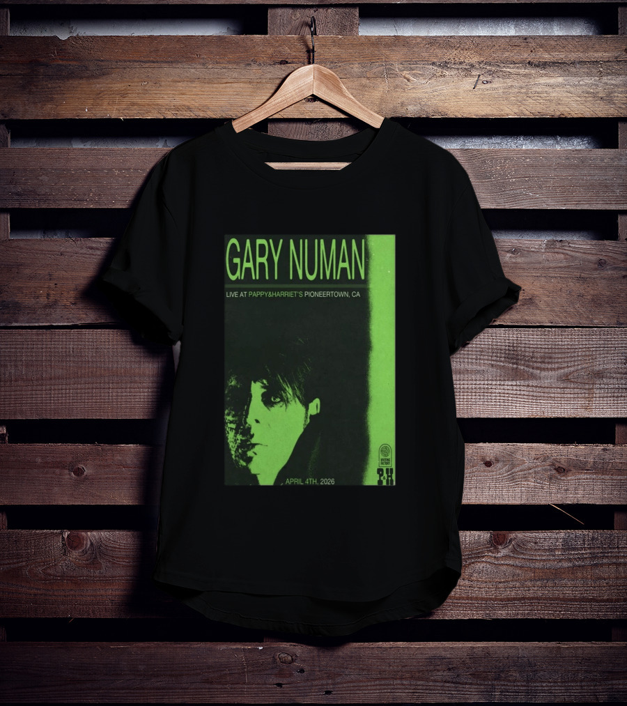 Gary Numan Live At Pappy & Harriet's Pioneertown CA April 4th 2026 T-Shirt