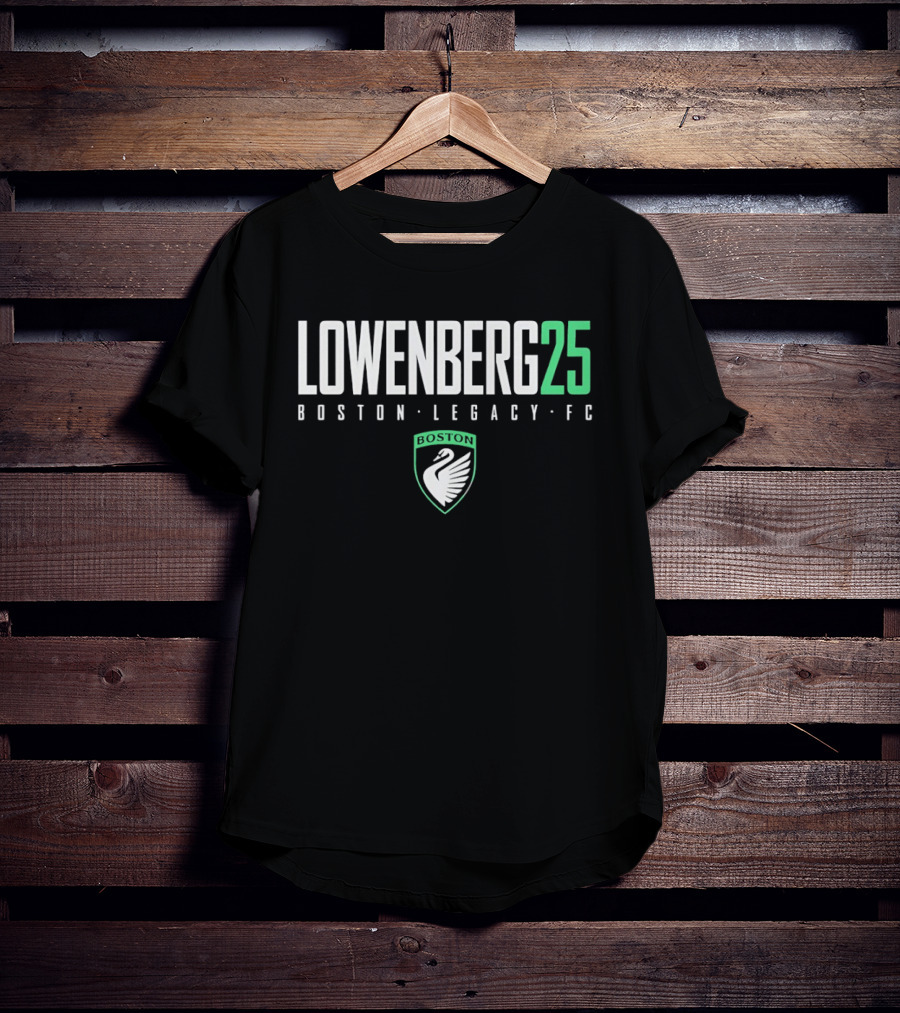 Lowenberg25 Boston Legacy FC Sophia Lowenberg Crest Swan T-Shirt