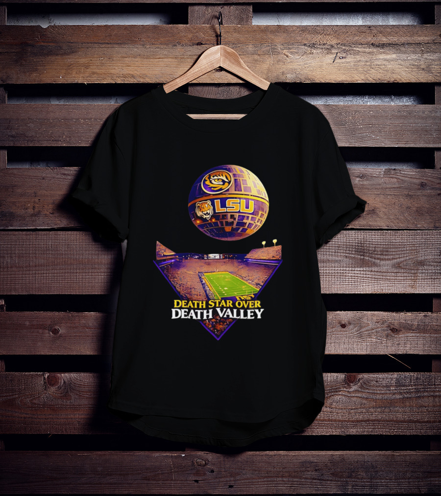 LSU Tigers Death Star Over Death Valley Stadium LSU T-Shirt