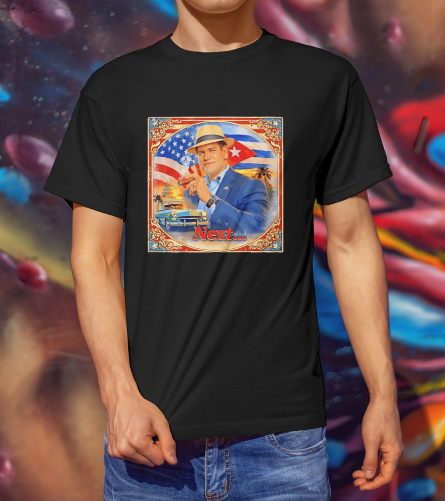 Next USA Cuban Cigar American Flag Man T-Shirt
