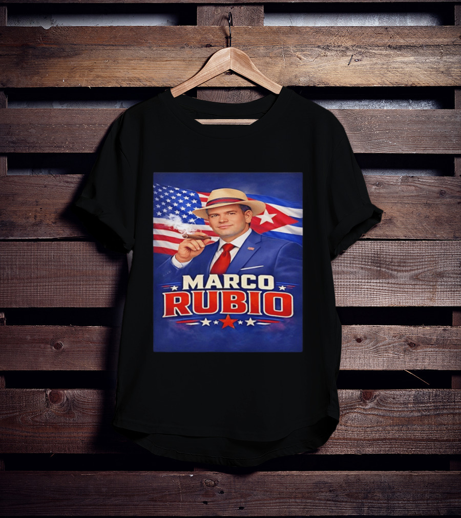 Marco Rubio Cigar USA American Cuban Flag T-Shirt
