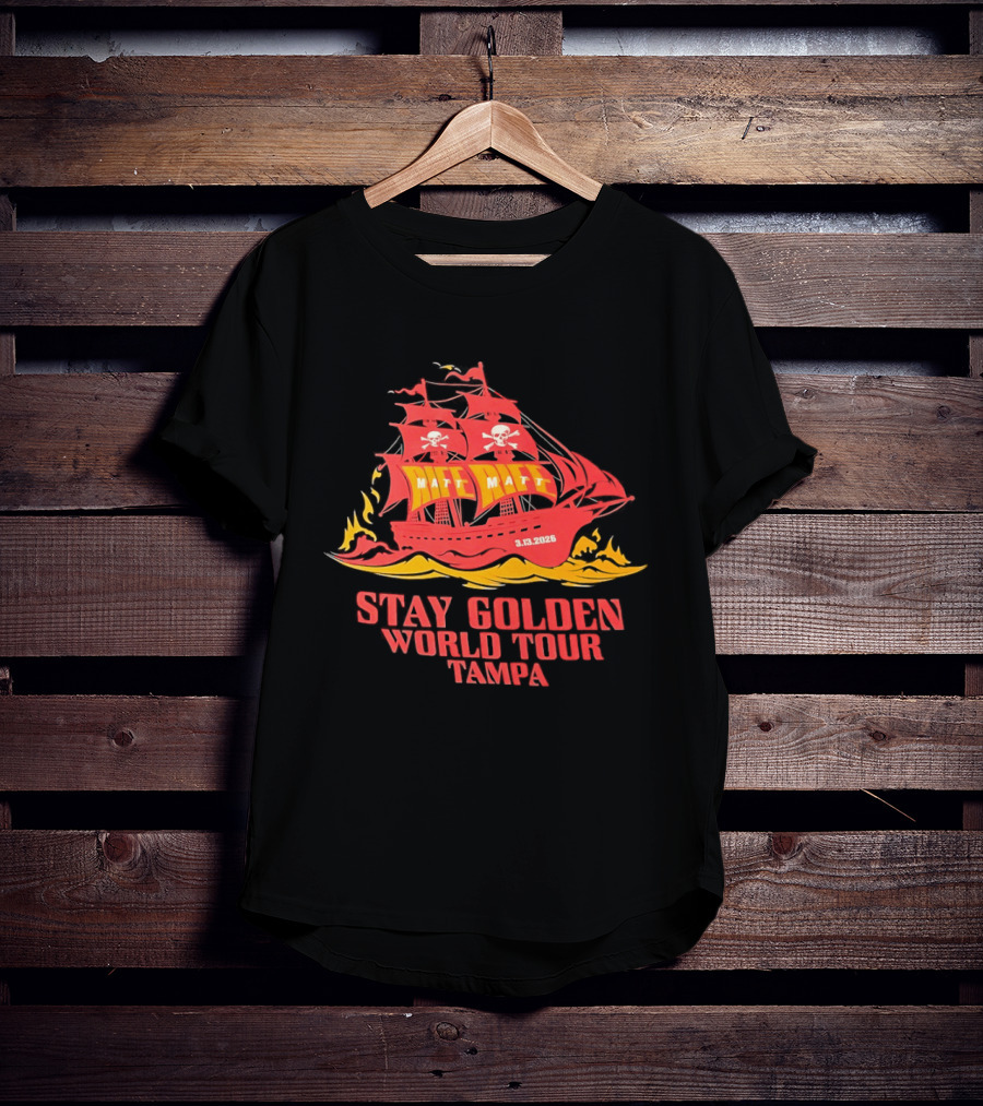 Matt Matt Stay Golden World Tour 3.13.2025 Tampa Pirate Ship T-Shirt