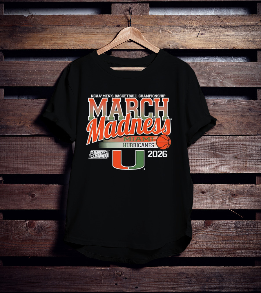 NCAA Men's Basketball Championship March Madness Miami Hurricanes 2026 T-Shirt
