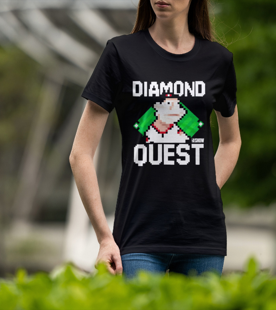 MLB The Show Diamond Quest Pixelated Baseball Adventure T-Shirt