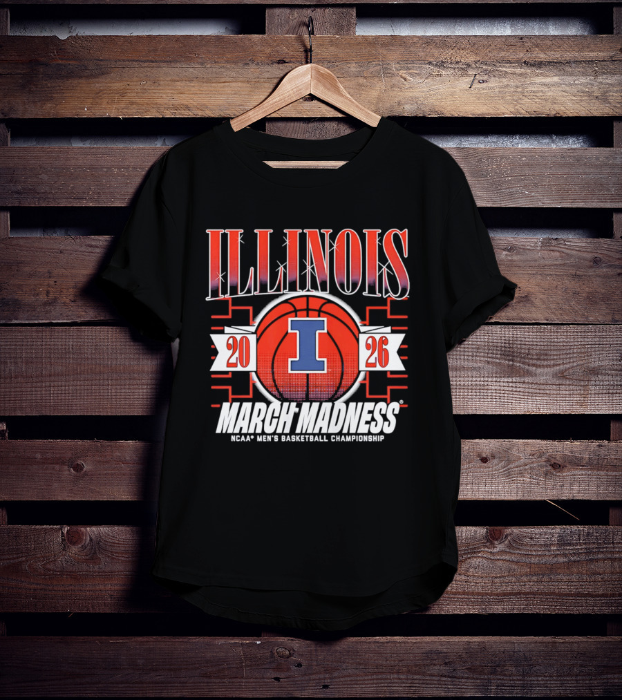 Illinois Fighting Illini 2026 NCAA Men's Basketball March Madness Championship T-Shirt