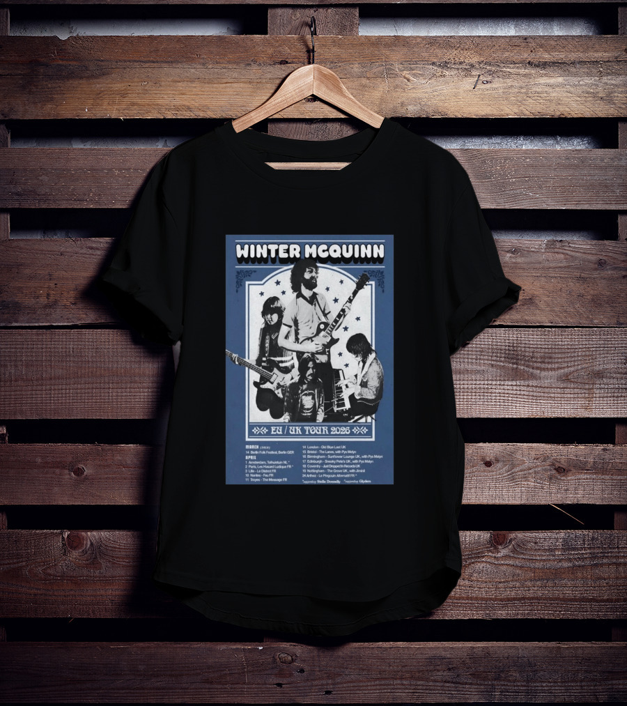 Winter McQuinn EU UK Tour 2026 Amsterdam Berlin Paris Manchester T-Shirt