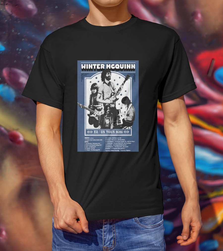 Winter McQuinn EU UK Tour 2026 Amsterdam Berlin Paris Manchester T-Shirt