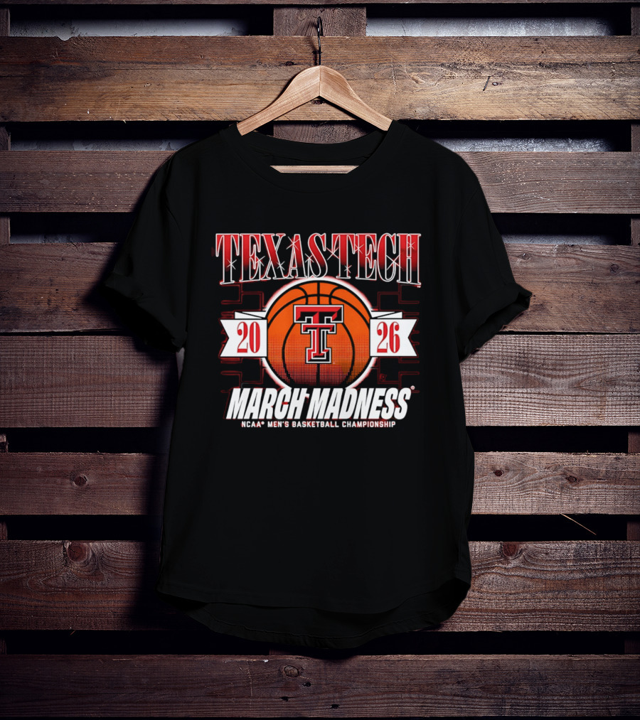Texas Tech Red Raiders 2026 March Madness NCAA Men's Basketball Championship T-Shirt