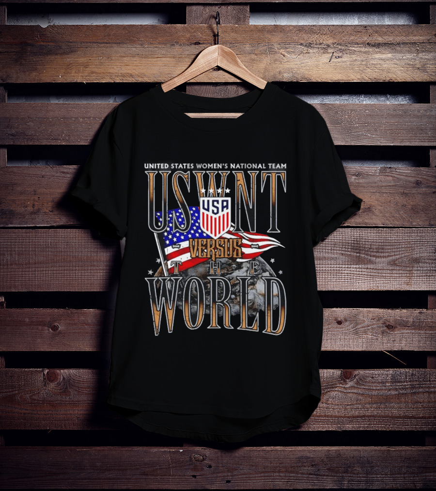 USWNT USA Versus The World Flag T-Shirt