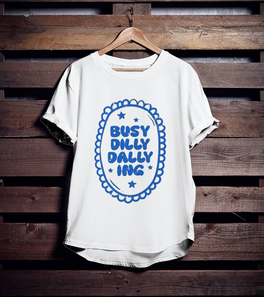 Busy Dilly Dally Inc Stars Oval Frame T-Shirt