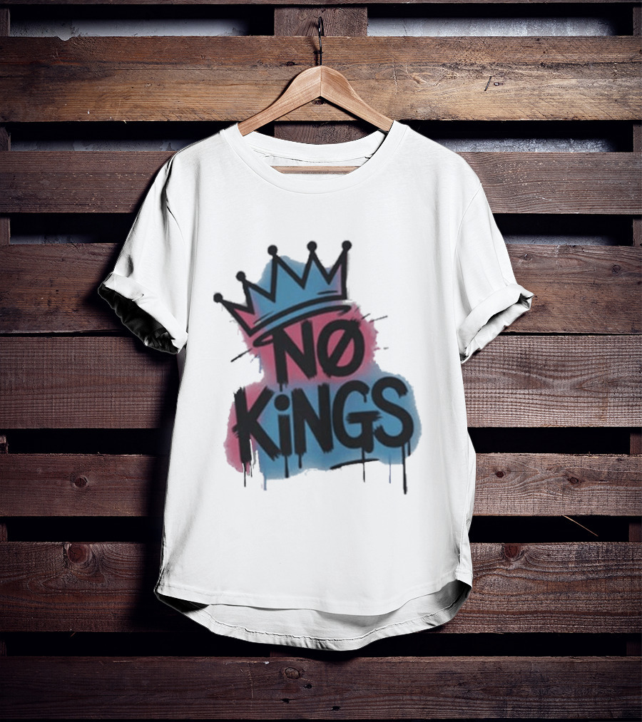 No Kings Day Graffiti Crown Street T-Shirt