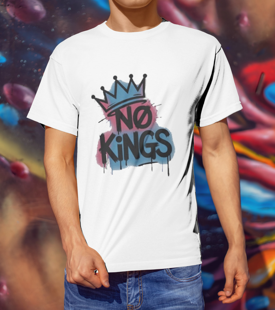 No Kings Day Graffiti Crown Street T-Shirt