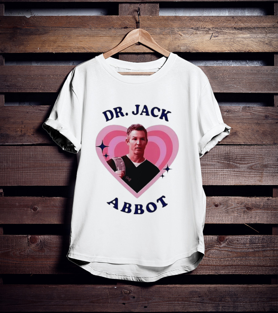 Dr. Jack Abbot Heart Retro Style Pink And Blue T-Shirt