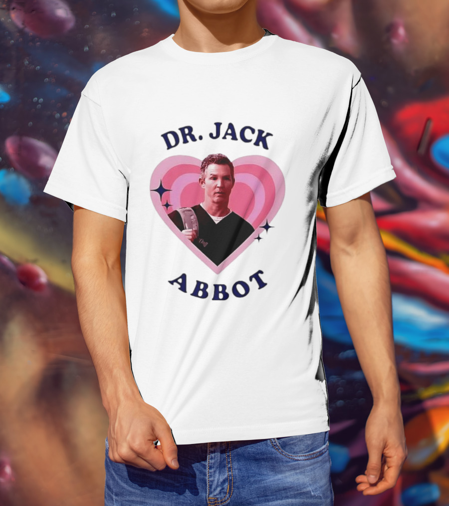 Dr. Jack Abbot Heart Retro Style Pink And Blue T-Shirt