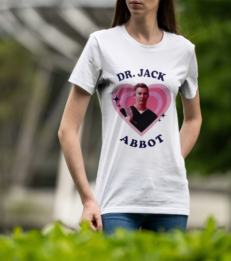 Dr. Jack Abbot Heart Retro Style Pink And Blue T-Shirt