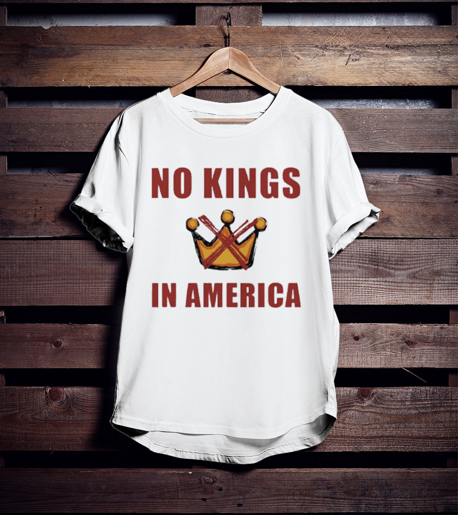 No Kings In America Crown Crossed Out T-Shirt
