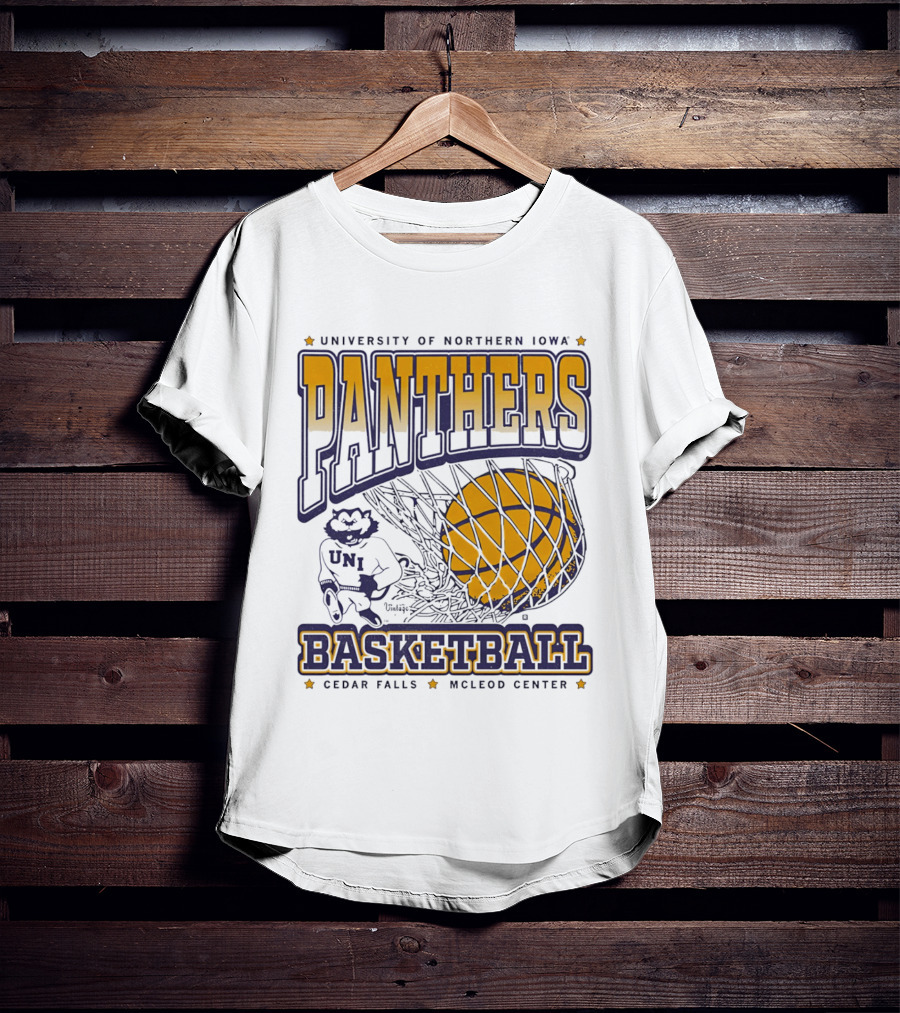 University Of Northern Iowa Panthers Basketball Cedar Falls McLeod Center UNI Panthers T-Shirt