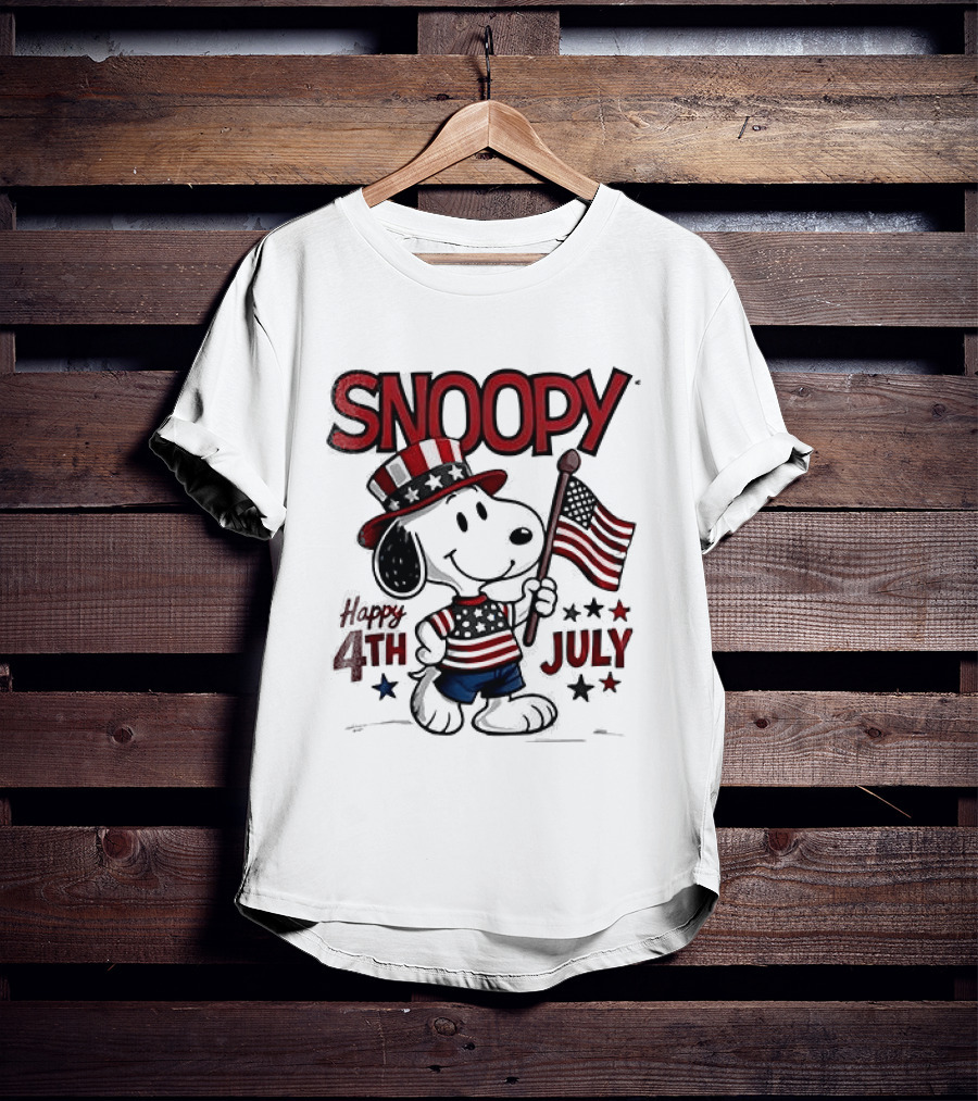 Snoopy Happy 4th Of July Born To Chill Proud To Be Free T-Shirt