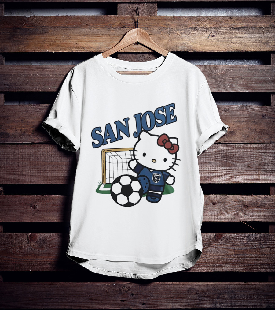 San Jose Earthquakes FC Hello Kitty Soccer Collaboration T-Shirt