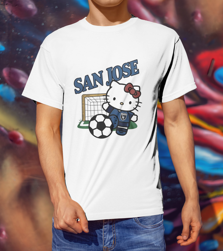 San Jose Earthquakes FC Hello Kitty Soccer Collaboration T-Shirt