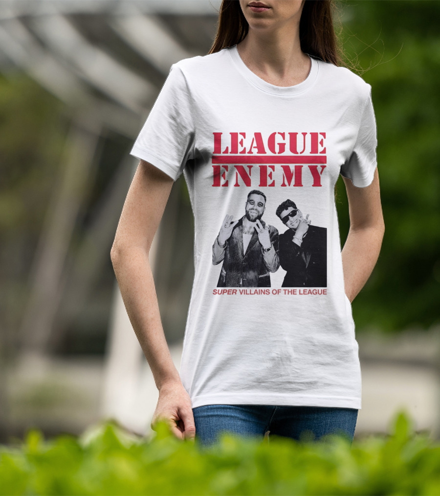 League Enemy Super Villains Of The League Patrick Mahomes Travis Kelce T-Shirt