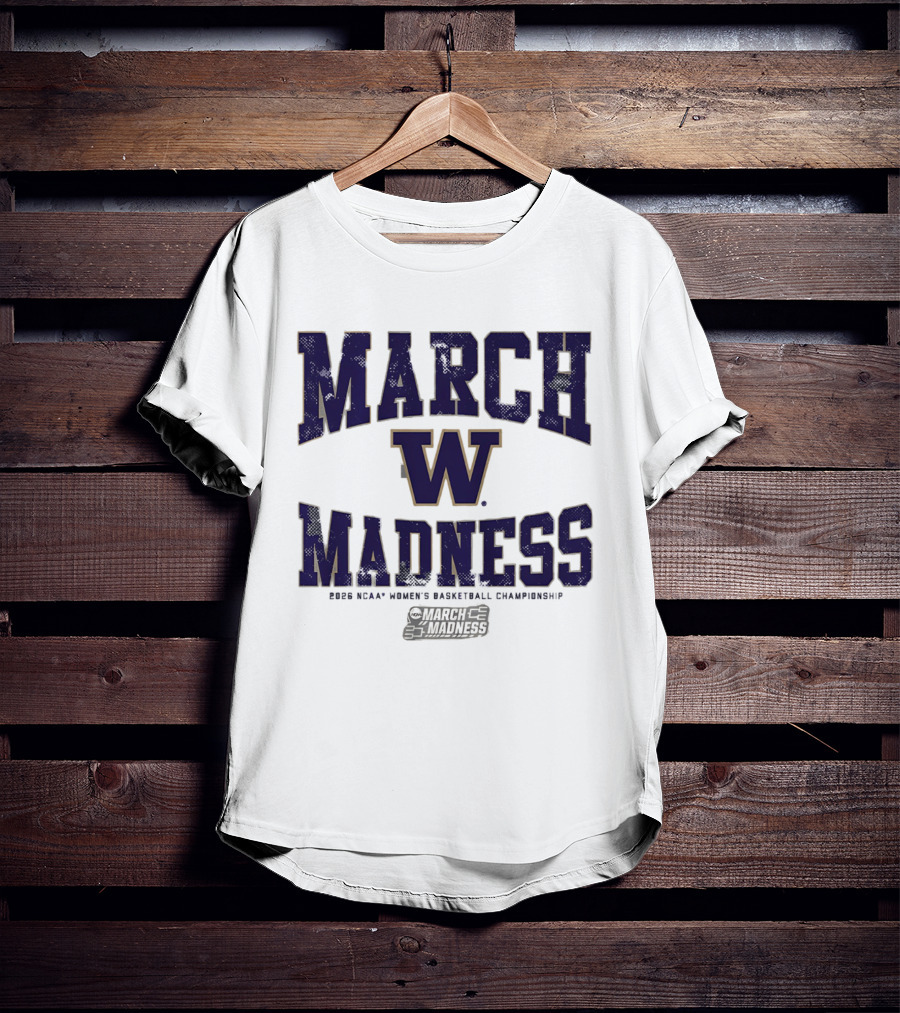 Washington Huskies 2026 NCAA Women's Basketball March Madness T-Shirt