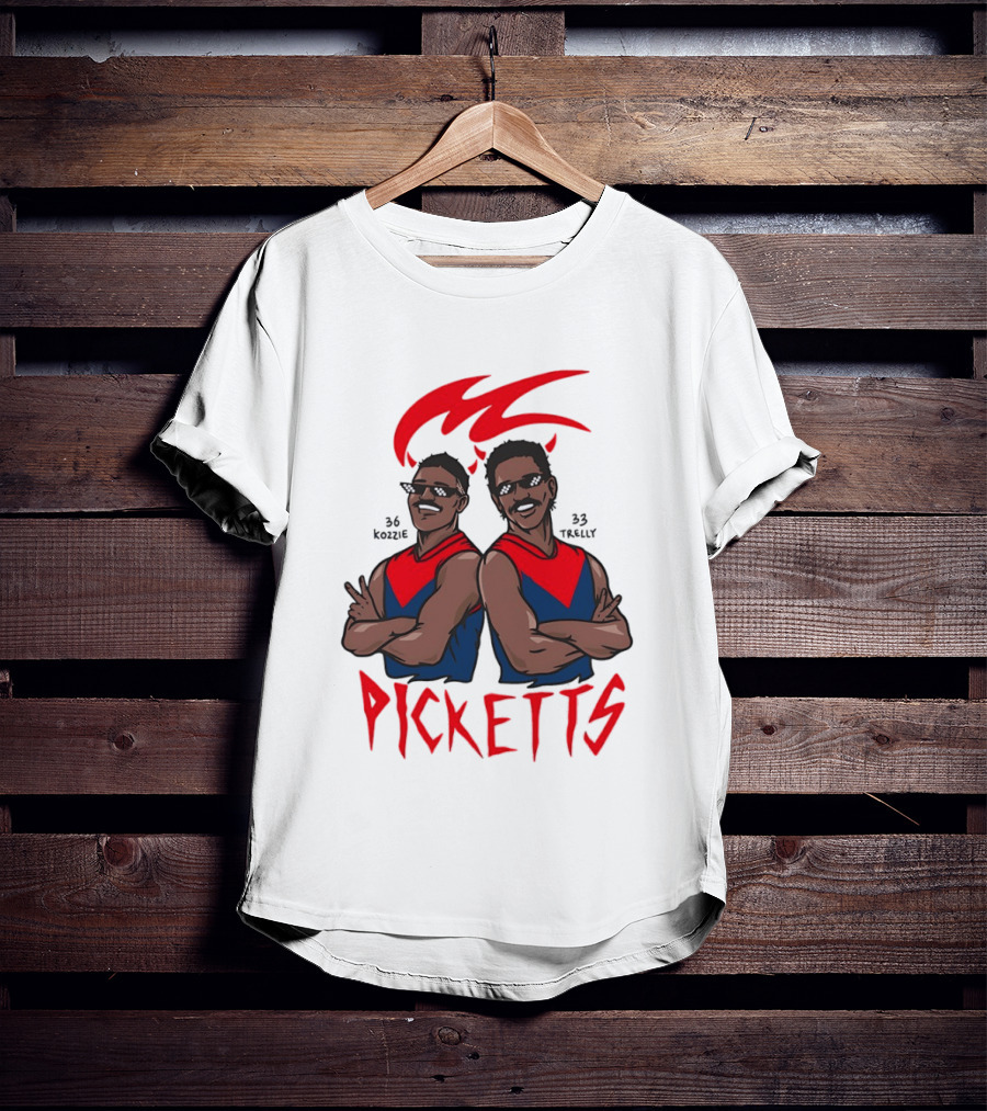 Melbourne Demons 36 Kozzie 33 Trelly Picketts AFL T-Shirt