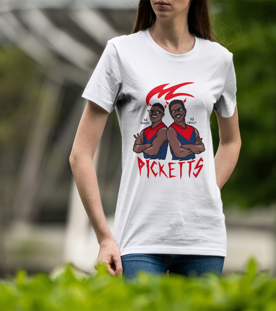 Melbourne Demons 36 Kozzie 33 Trelly Picketts AFL T-Shirt