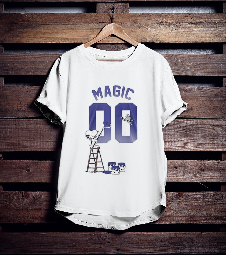 Orlando Magic Snoopy Shut Up And Dribble Magic 00 Basketball Collaboration T-Shirt
