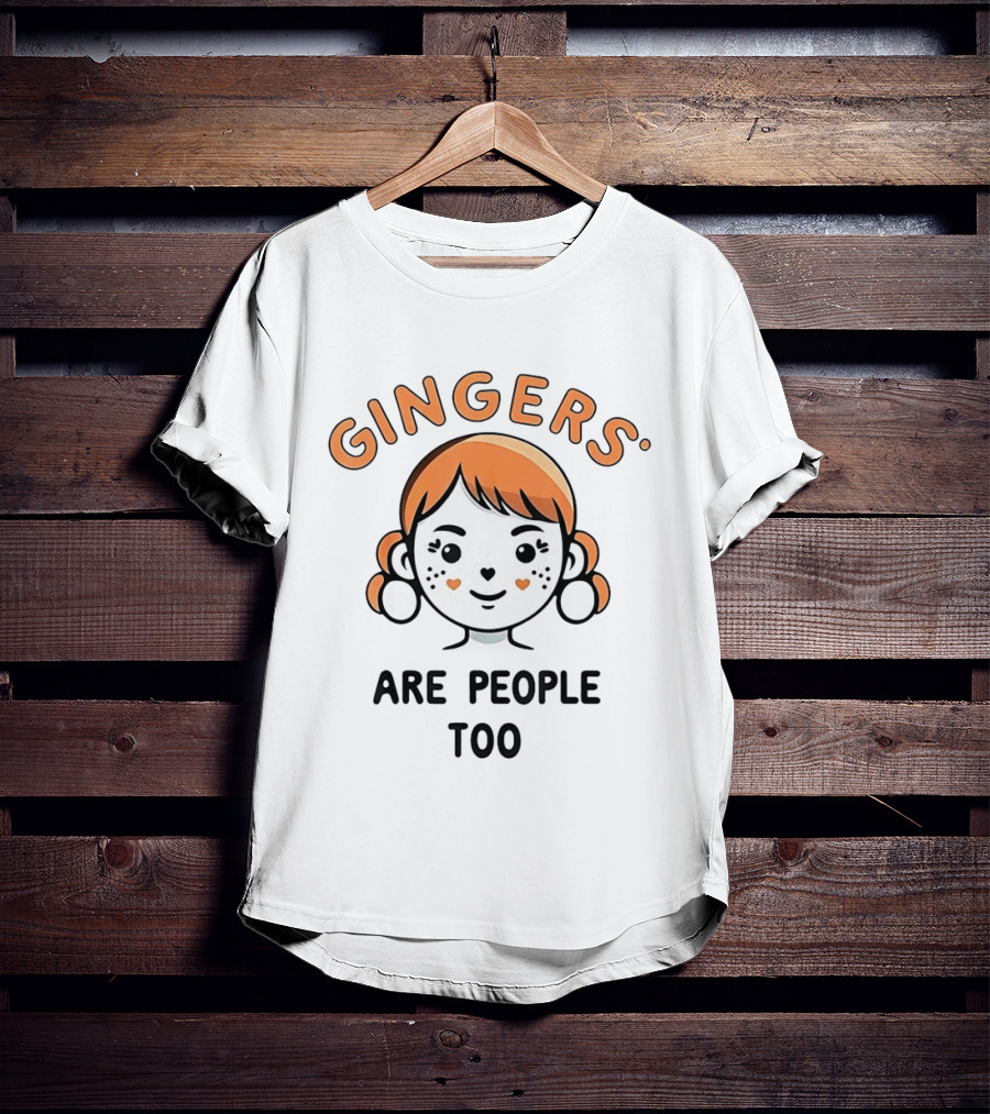Gingers Are People Too Cartoon Face T-Shirt