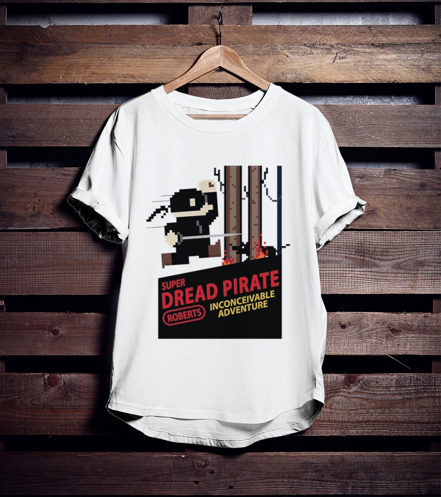 Super Dread Pirate Roberts Inconceivable Adventure The Princess Bride X Super Mario Bros Cartridge T-Shirt