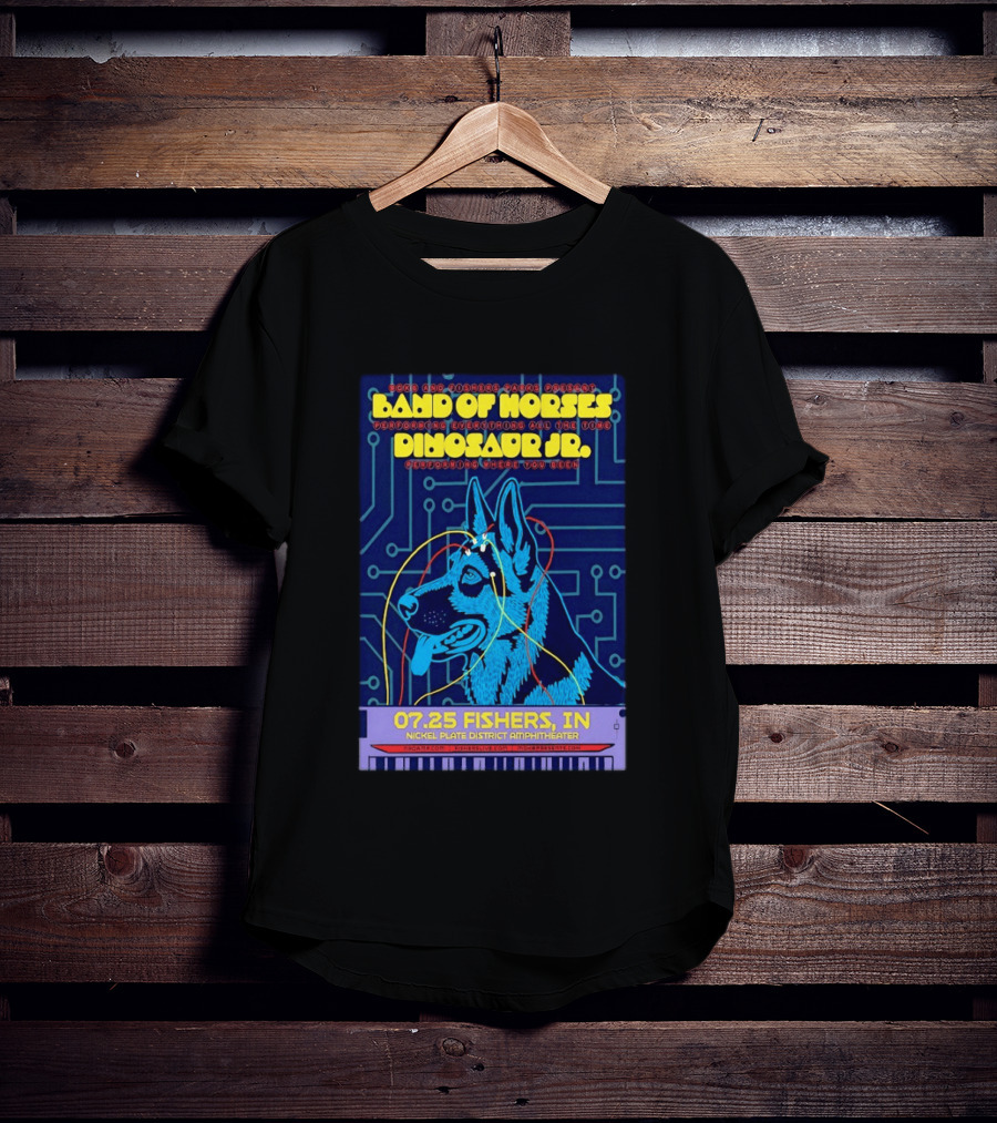 Band Of Horses Dinosaur JR Nickel Plate District Amphitheater Fishers IN July 25 2026 T-Shirt