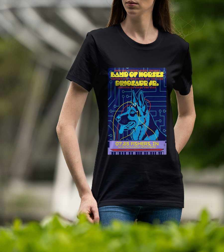Band Of Horses Dinosaur JR Nickel Plate District Amphitheater Fishers IN July 25 2026 T-Shirt