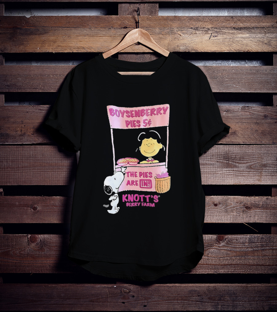 Peanuts Boysenberry Pies 5¢ The Pies Are In Knott's Berry Farm T-Shirt